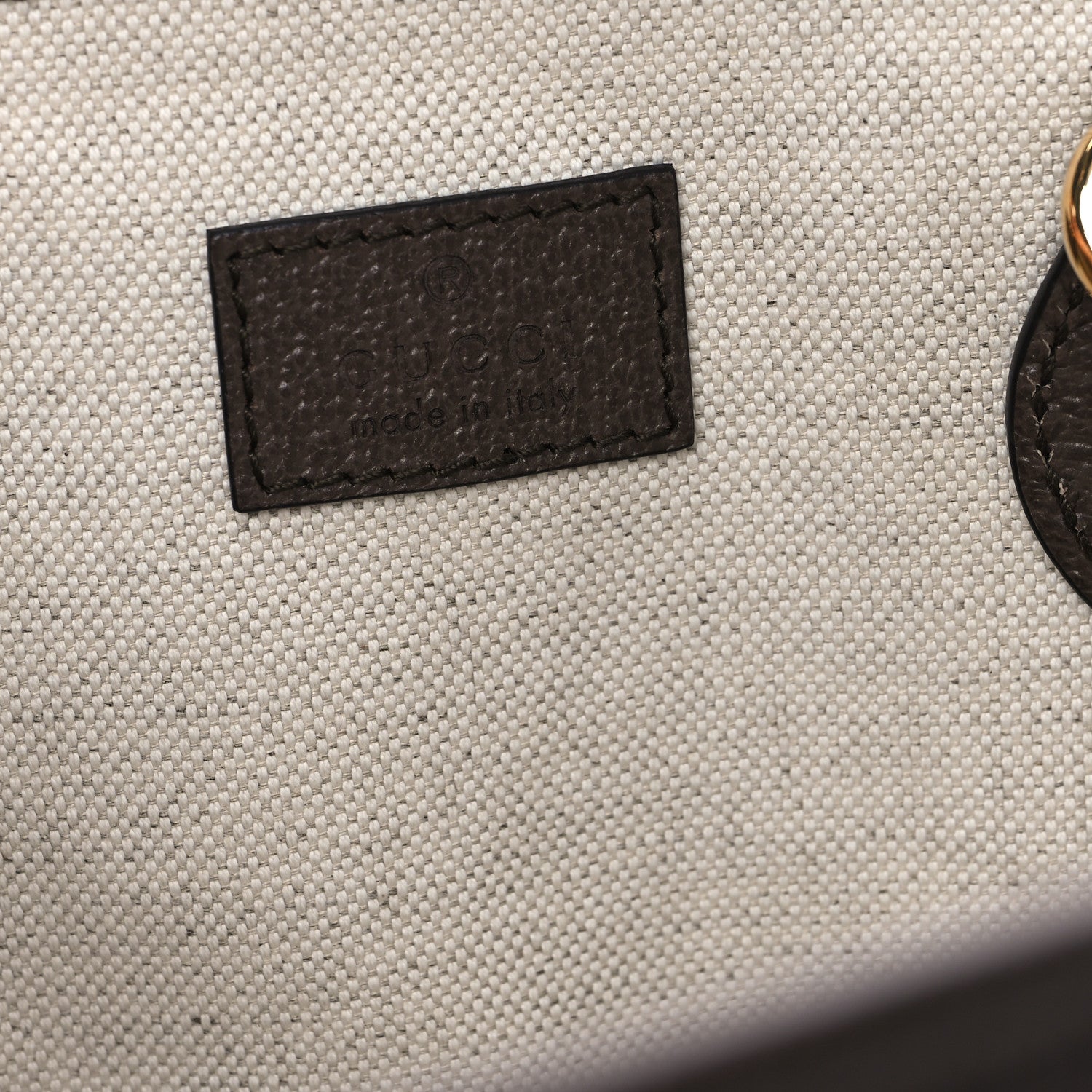 Gucci GG Supreme Monogram Textured Calfskin Small Ophidia Shoulder Tote Bag Beige Ebony New Acero 6 of 10