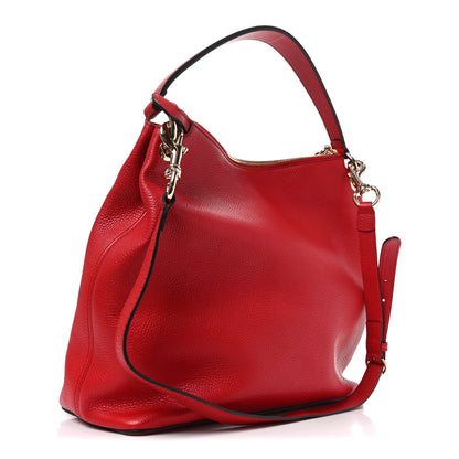 Gucci Pebbled Calfskin Large Soho Hobo Tabasco Red 3 of 10