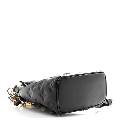 Louis Vuitton Lambskin Embossed Monogram Coussin Mini Backpack Black 4 of 9