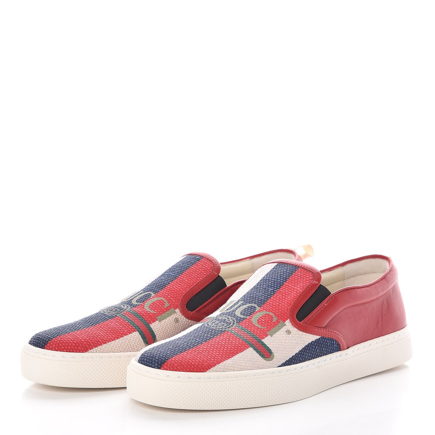 Canvas Sylvie Stripe Logo Mens Dublin Slip On Sneakers 8 Mystic White Hibiscus Red Maritime
