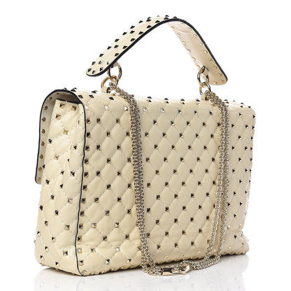 Valentino Garavani Nappa Maxi Rockstud Spike Shoulder Bag Light Ivory 3 of 11