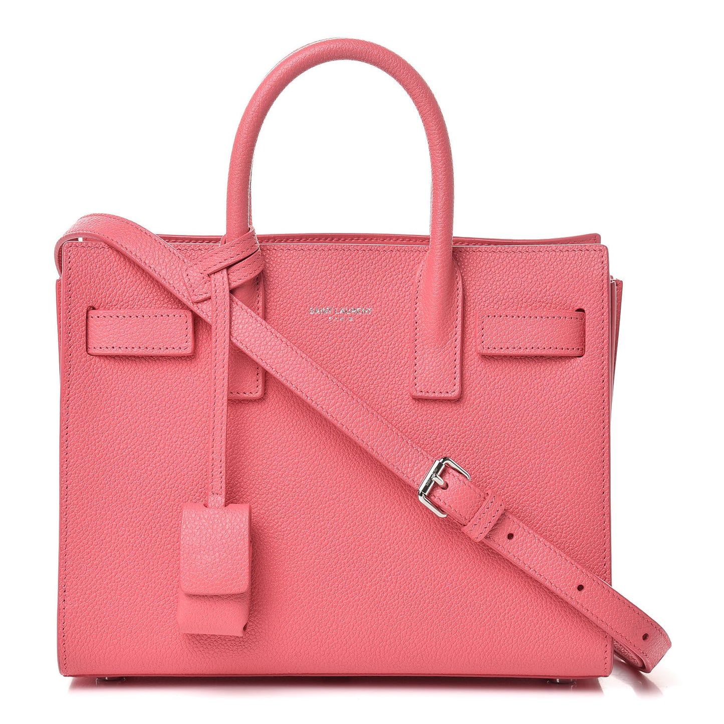 Grained Calfskin Nano Sac De Jour Rose Clair