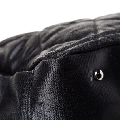 Chanel Coated Canvas Quilted Large Paris Biarritz Tote Black 12 of 16