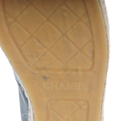 Chanel Lambskin CC Espadrilles 41 Black 7 of 10