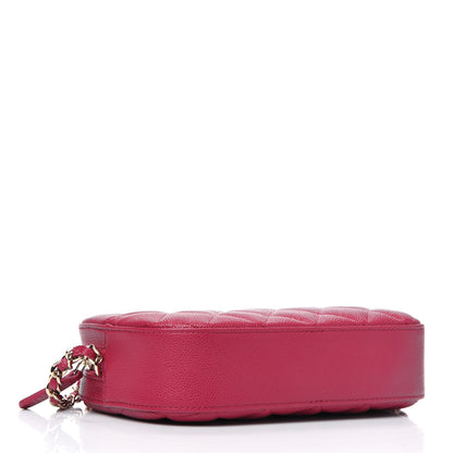 Chanel Caviar Quilted Camera Case Dark Pink 3 of 5