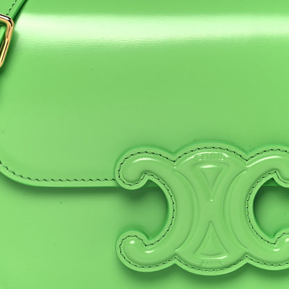 Celine Shiny Calfskin Teen Cuir Triomphe Bright Green 8 of 14