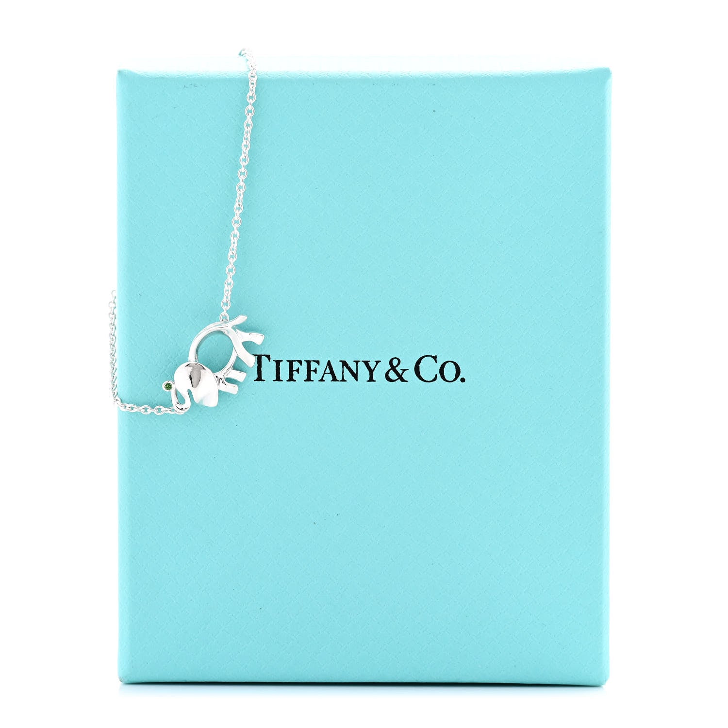 Tiffany Sterling Silver Tsavorite Save the Wild Elephant Bracelet 6 of 6