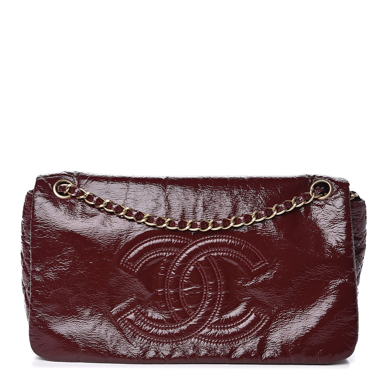 Chanel Vinyl Rock and Chain Medium Flap Bordeaux 1 of 11