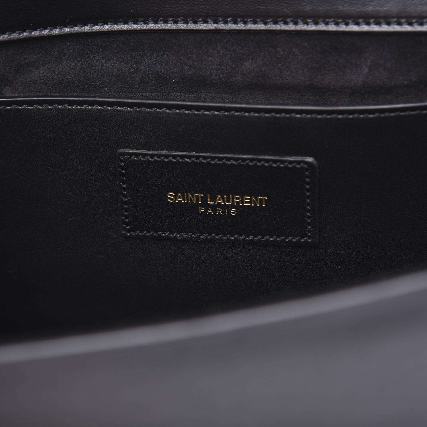 Saint Laurent Calfskin Classic Monogram Tassel Clutch Black 6 of 7