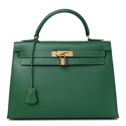 Hermes Courchevel Kelly Sellier 32 Vert Bengale 1 of 11