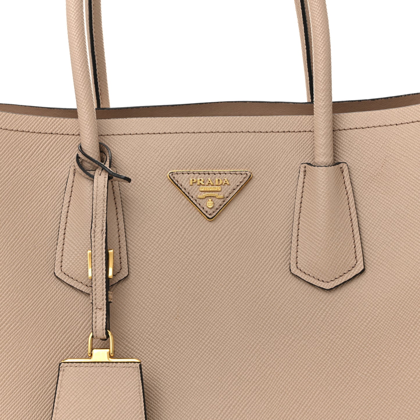 Saffiano Cuir Medium Double Bag Cipria