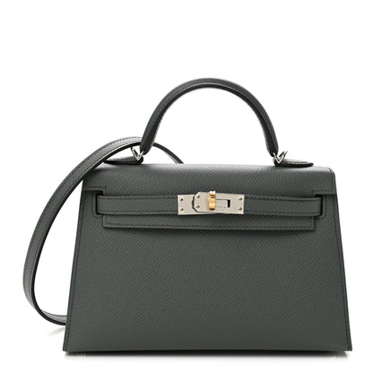 Hermes Epsom Mini Kelly Sellier 20 Vert Amande 1 of 11