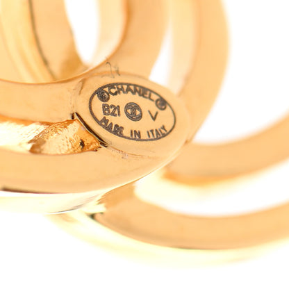 Chanel Metal Obazine CC Earrings Gold 4 of 4