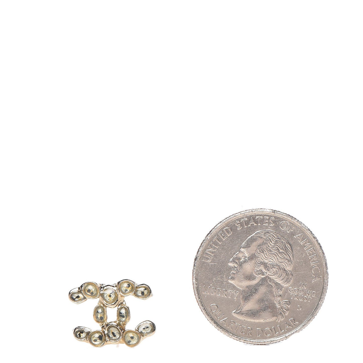 Gripoix CC Earrings Gold