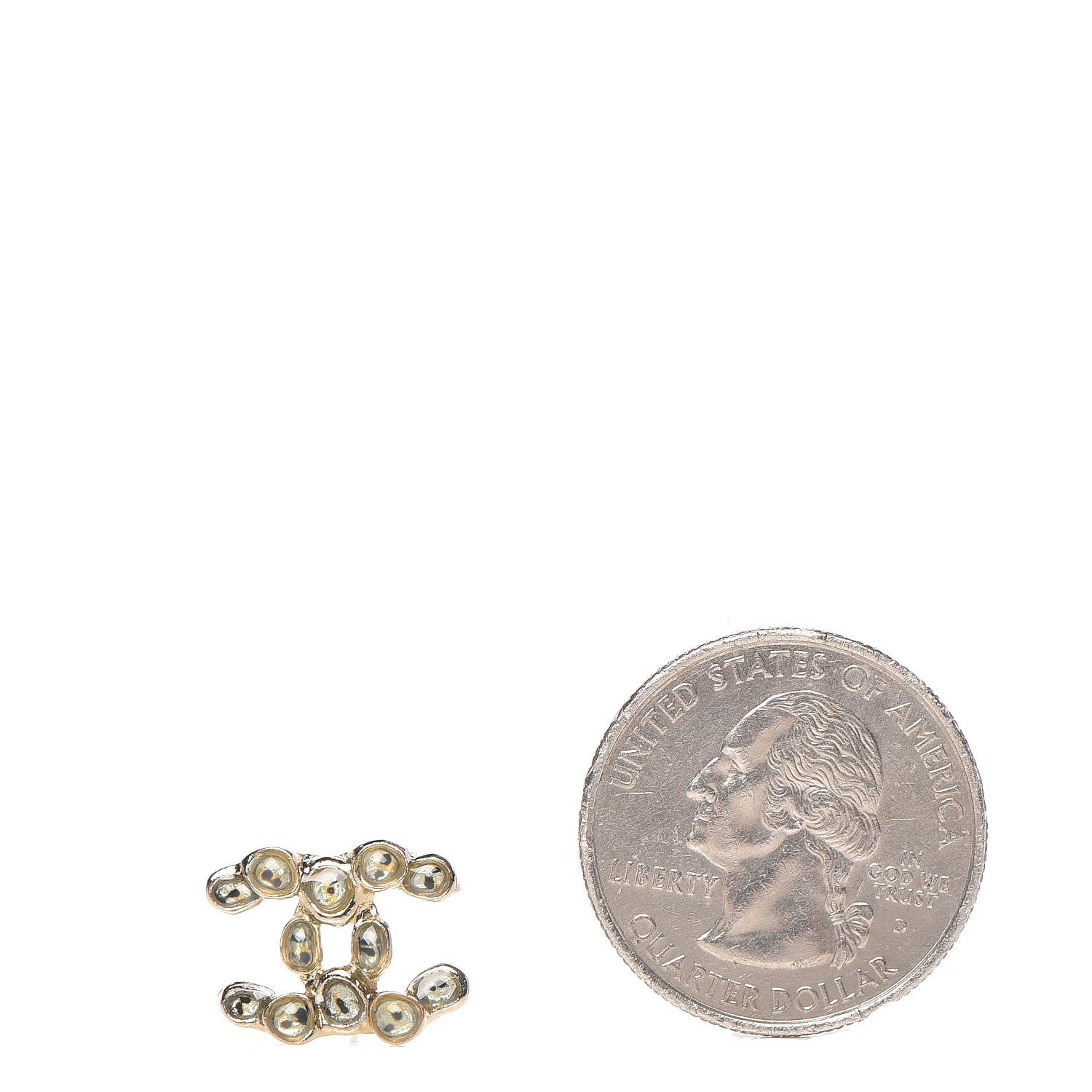 Chanel Gripoix CC Earrings Gold 2 of 5