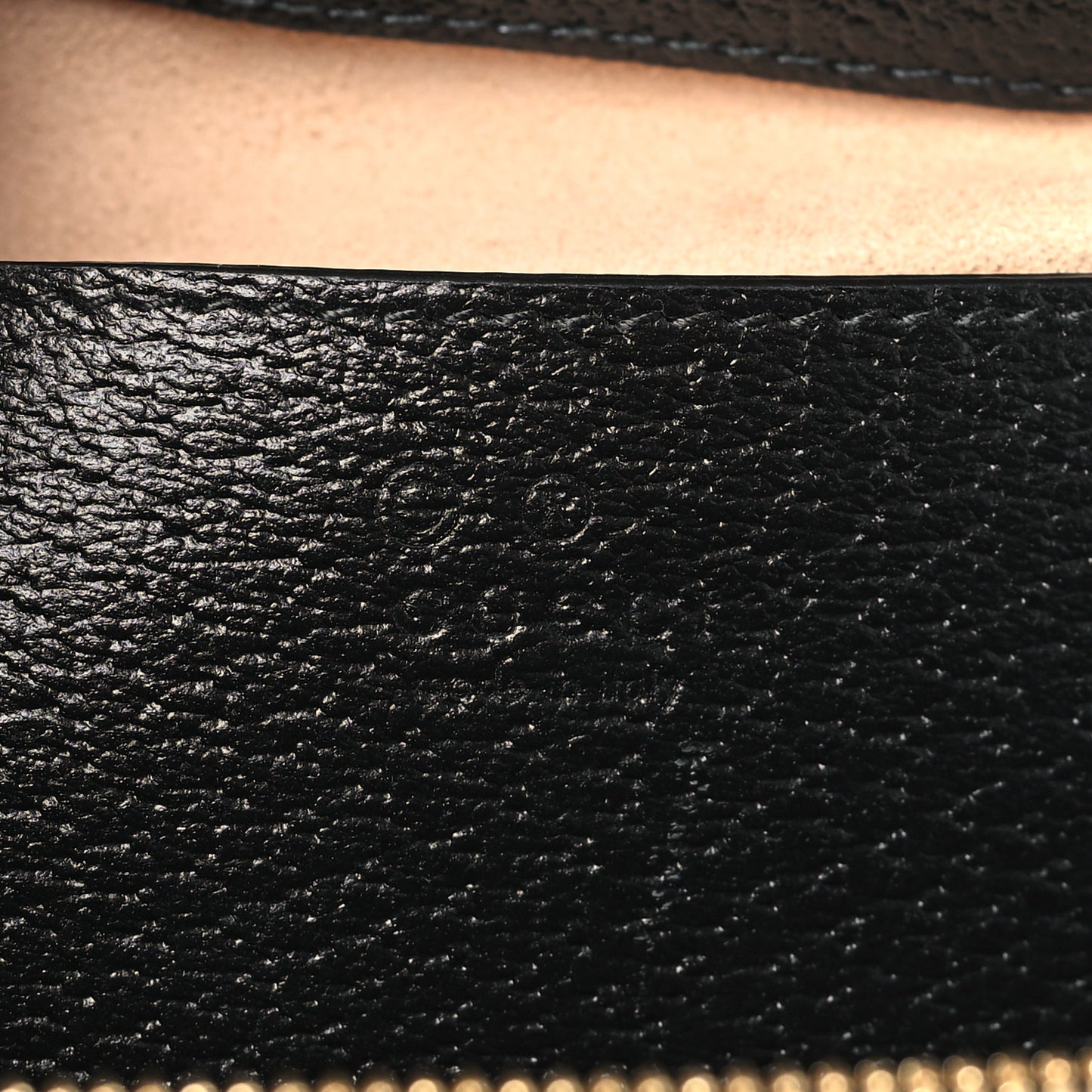 Textured Calfskin Web Small Ophidia Tote Bag Black