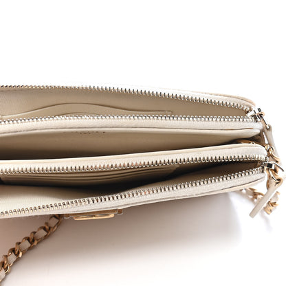 Chanel Caviar Quilted Small Boy Clutch With Chain White 5 of 10