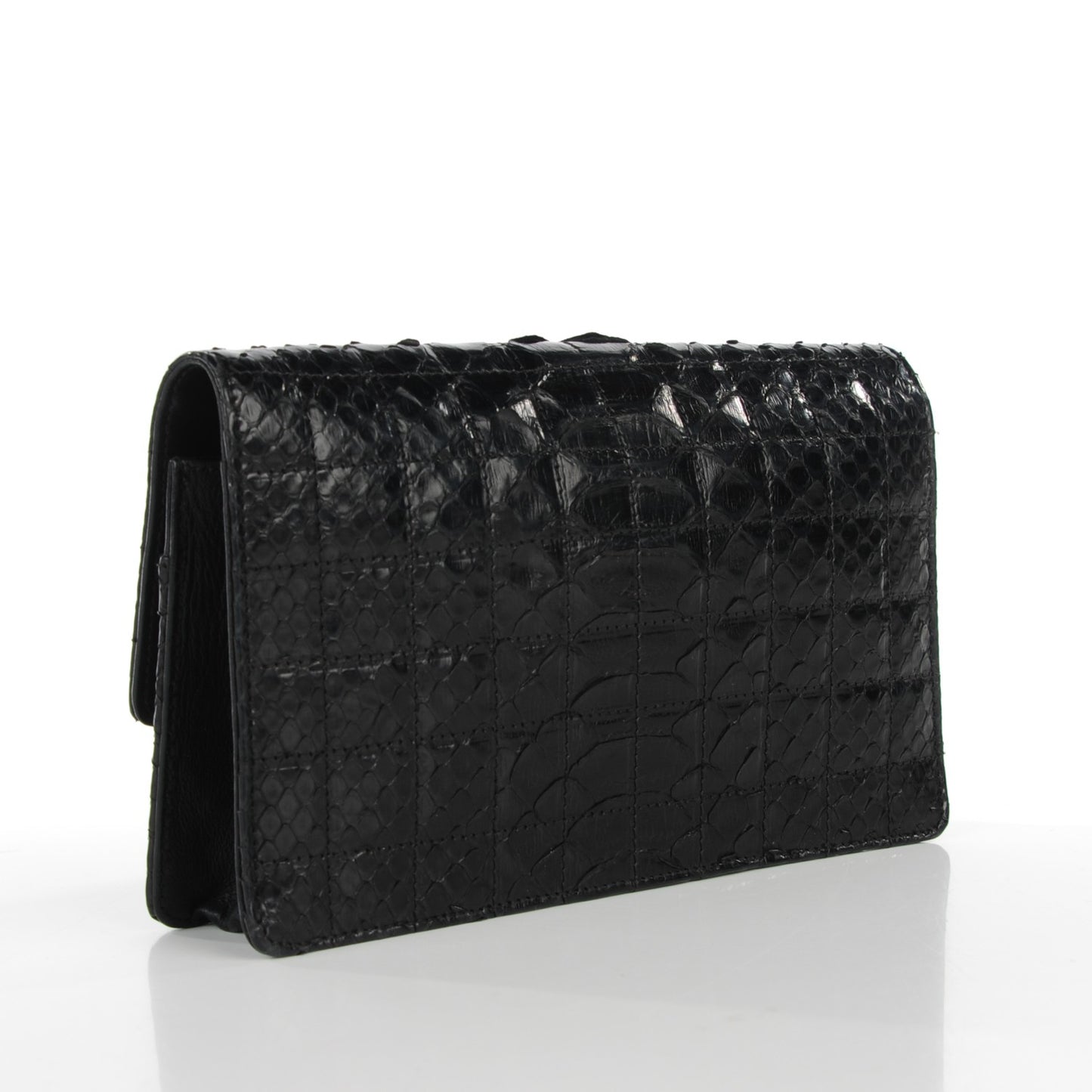 Python Quilted Wallet On Chain WOC Black