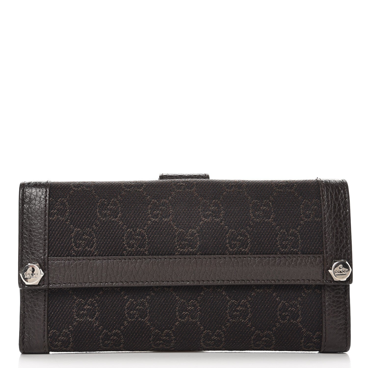 Gucci Monogram Continental Charmy Wallet Dark Brown 1 of 6