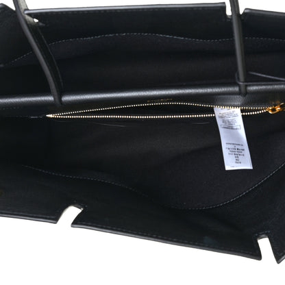 Burberry Grainy Calfskin Large Title Bag Black 6 of 18
