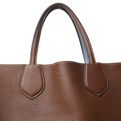Gucci Cellarius Calfskin Bi-Color Medium Ramble Reversible Tote Nut Brown Mineral Blue 25 of 25