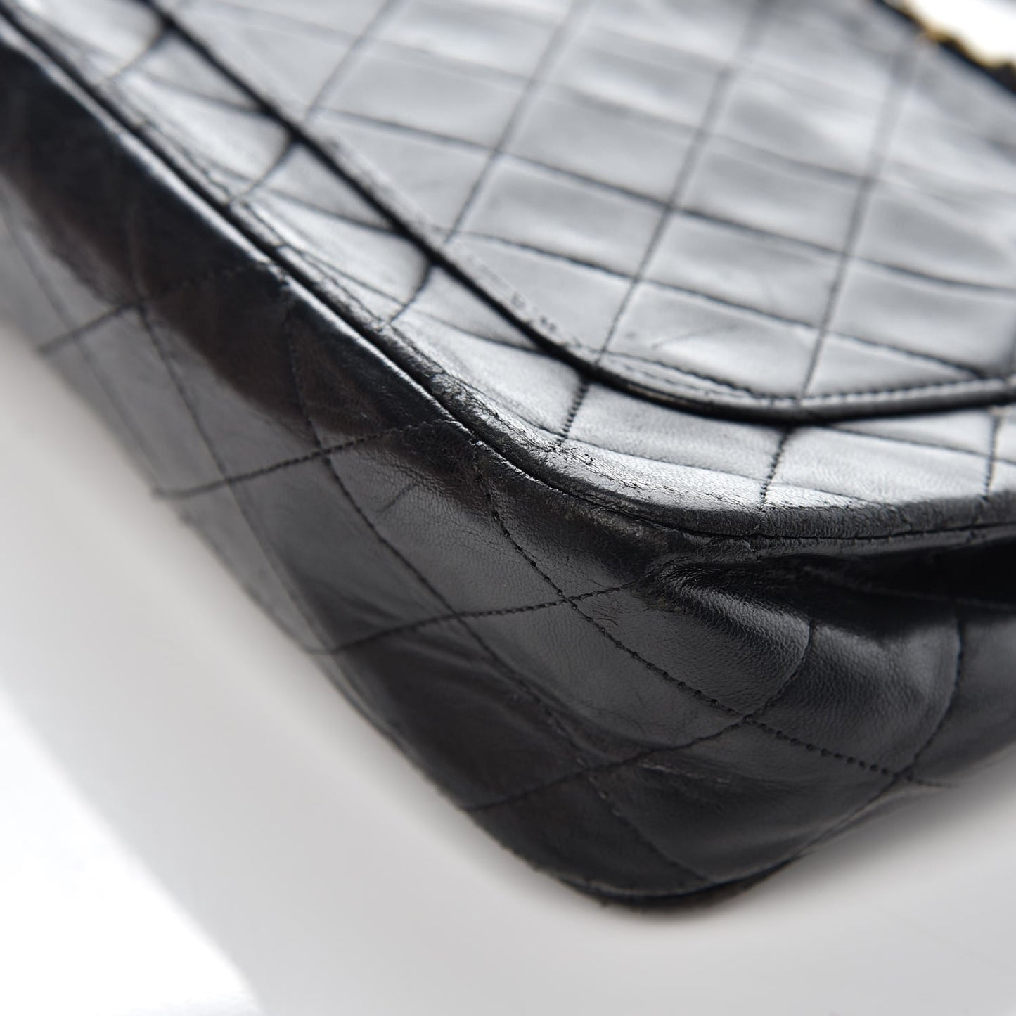 Lambskin Quilted Small Single Flap Black