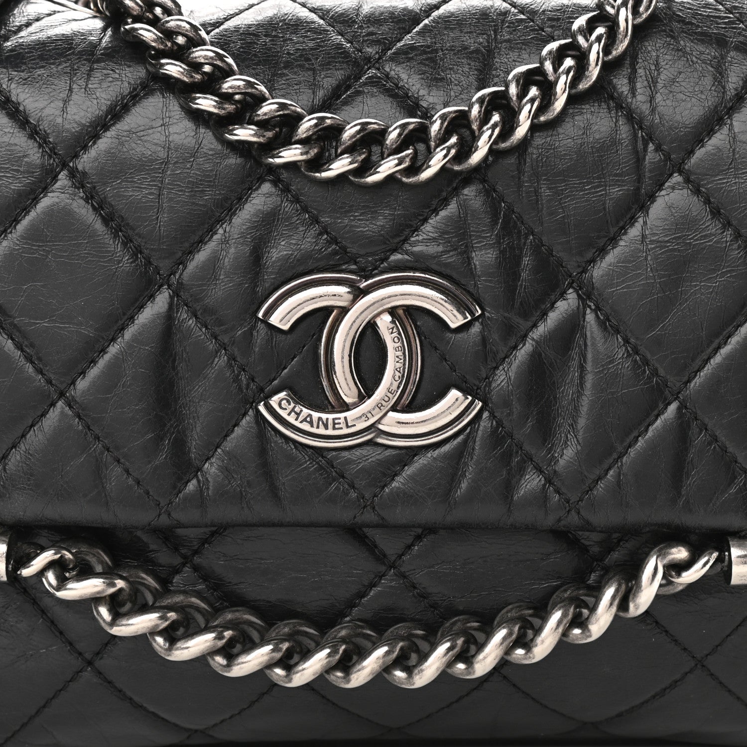Chanel Glazed Calfskin Quilted Flap Black 8 of 11