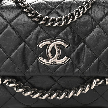 Chanel Glazed Calfskin Quilted Flap Black 8 of 11
