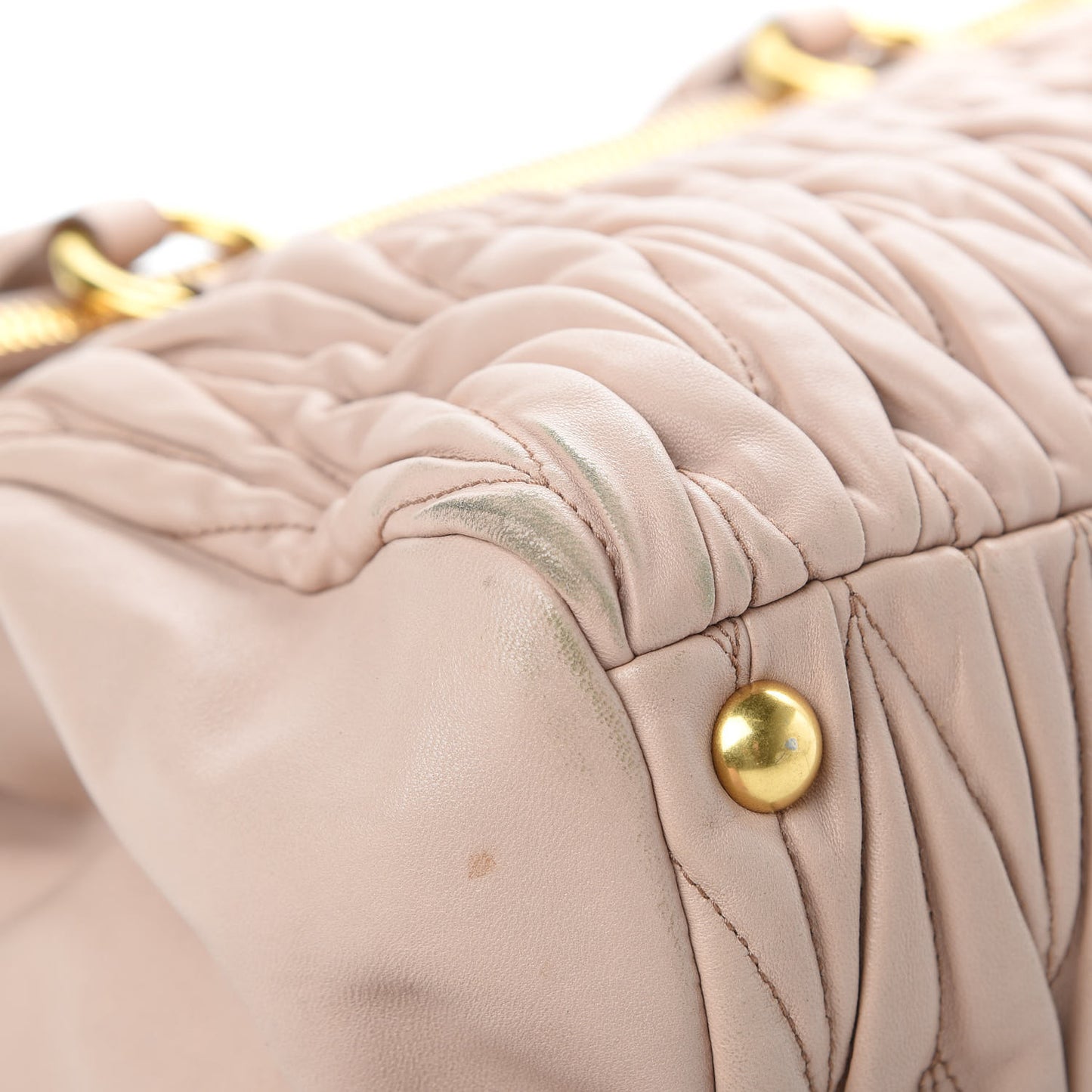 Nappa Matelasse Top Handle Bag Cammeo