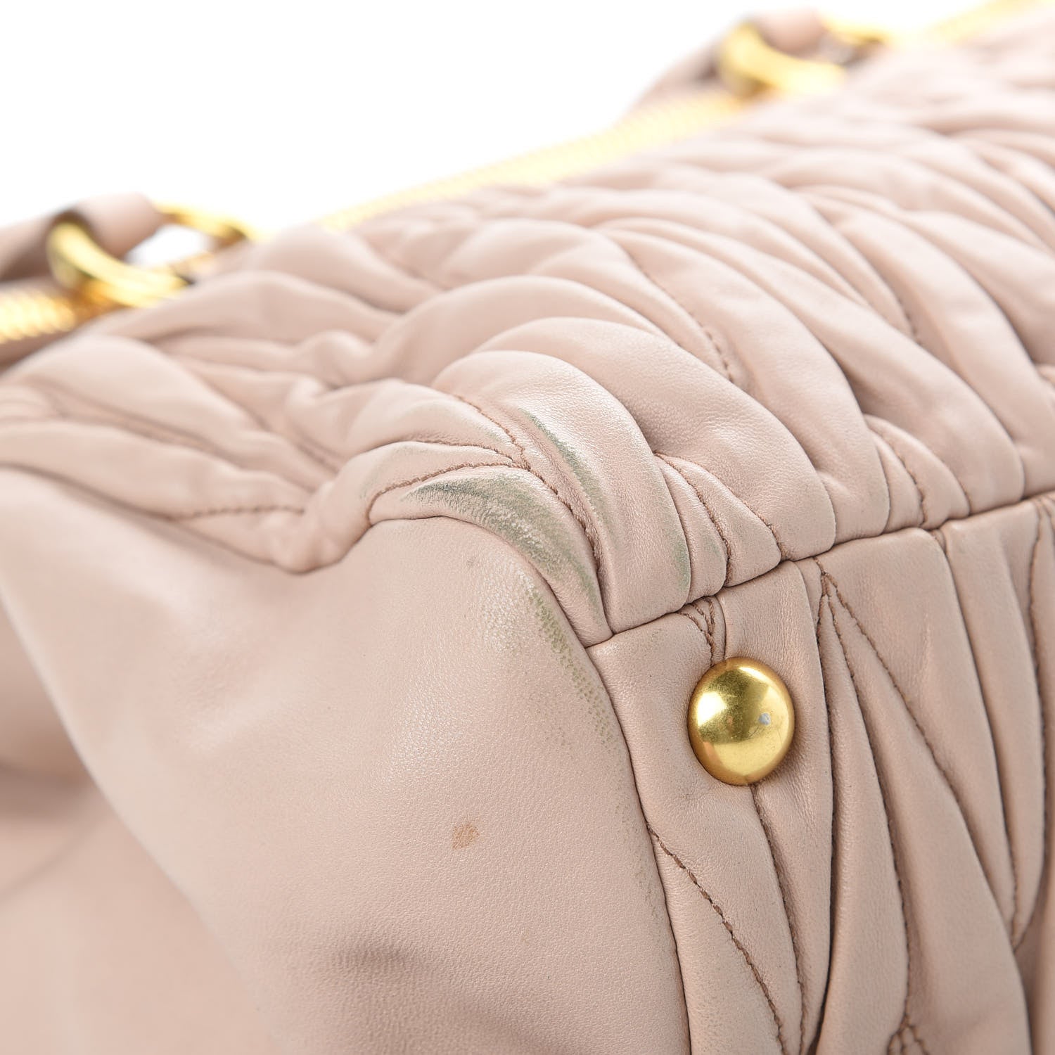 Miu Miu Nappa Matelasse Top Handle Bag Cammeo 10 of 18