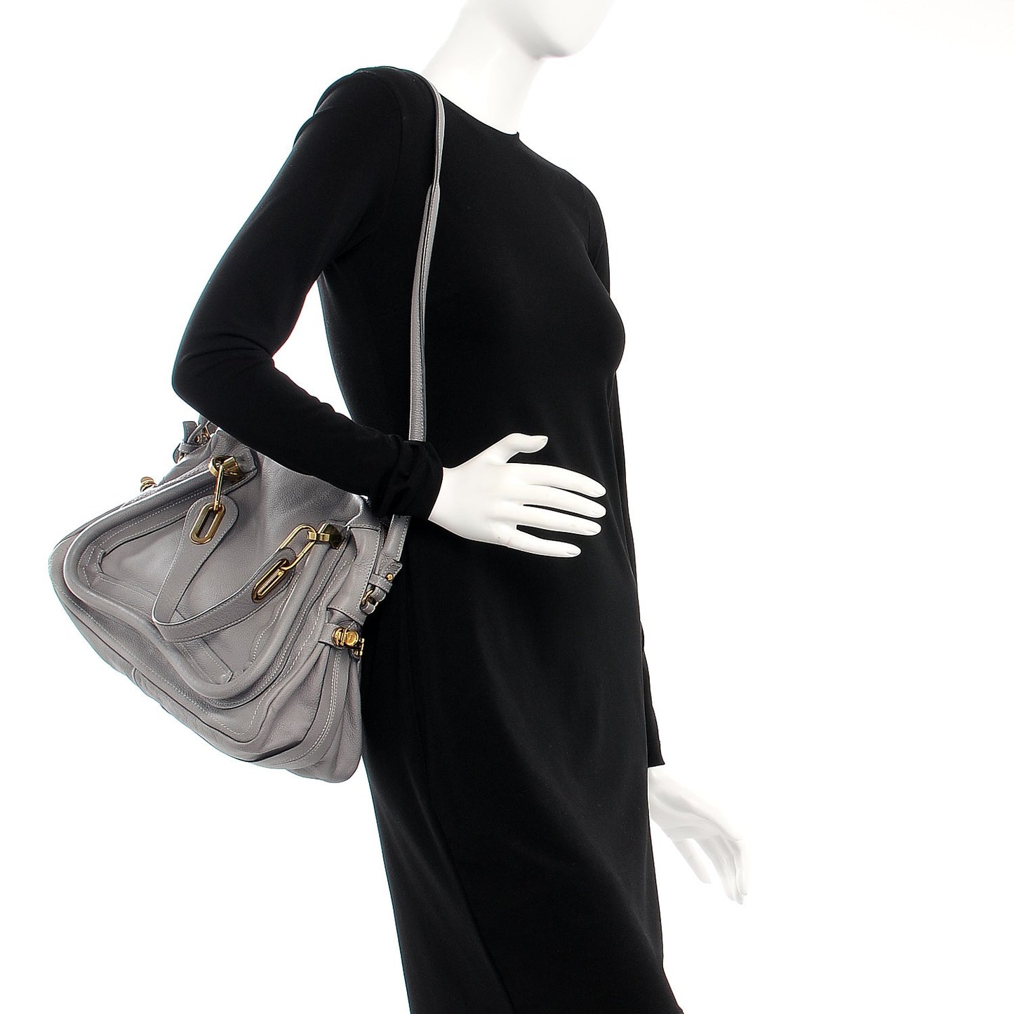 Calfskin Medium Paraty Cashmere Grey