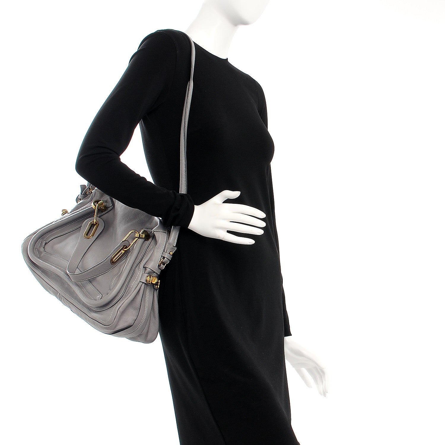 Chloe Calfskin Medium Paraty Cashmere Grey 2 of 15