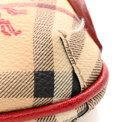 Burberry Haymarket Check Small Crossbody Clutch Bag Military Red 15 of 16