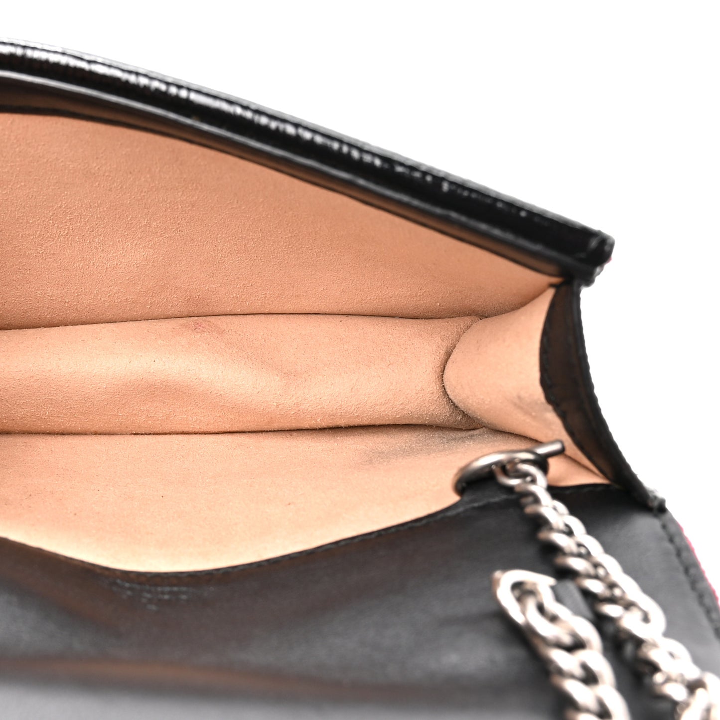 Velvet GG Monogram Super Mini Dionysus Shoulder Bag Red Cipria Black