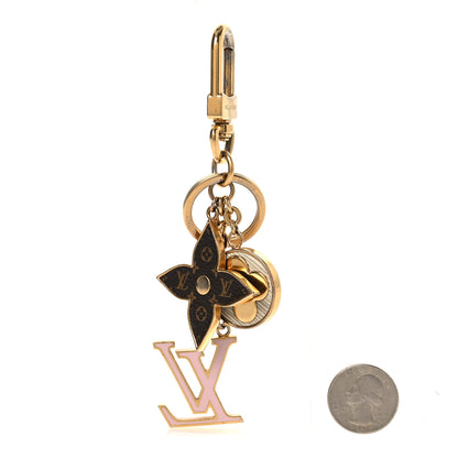 Louis Vuitton Metal Monogram Epi Spring Street Bag Charm Key Holder  Gold 2 of 3