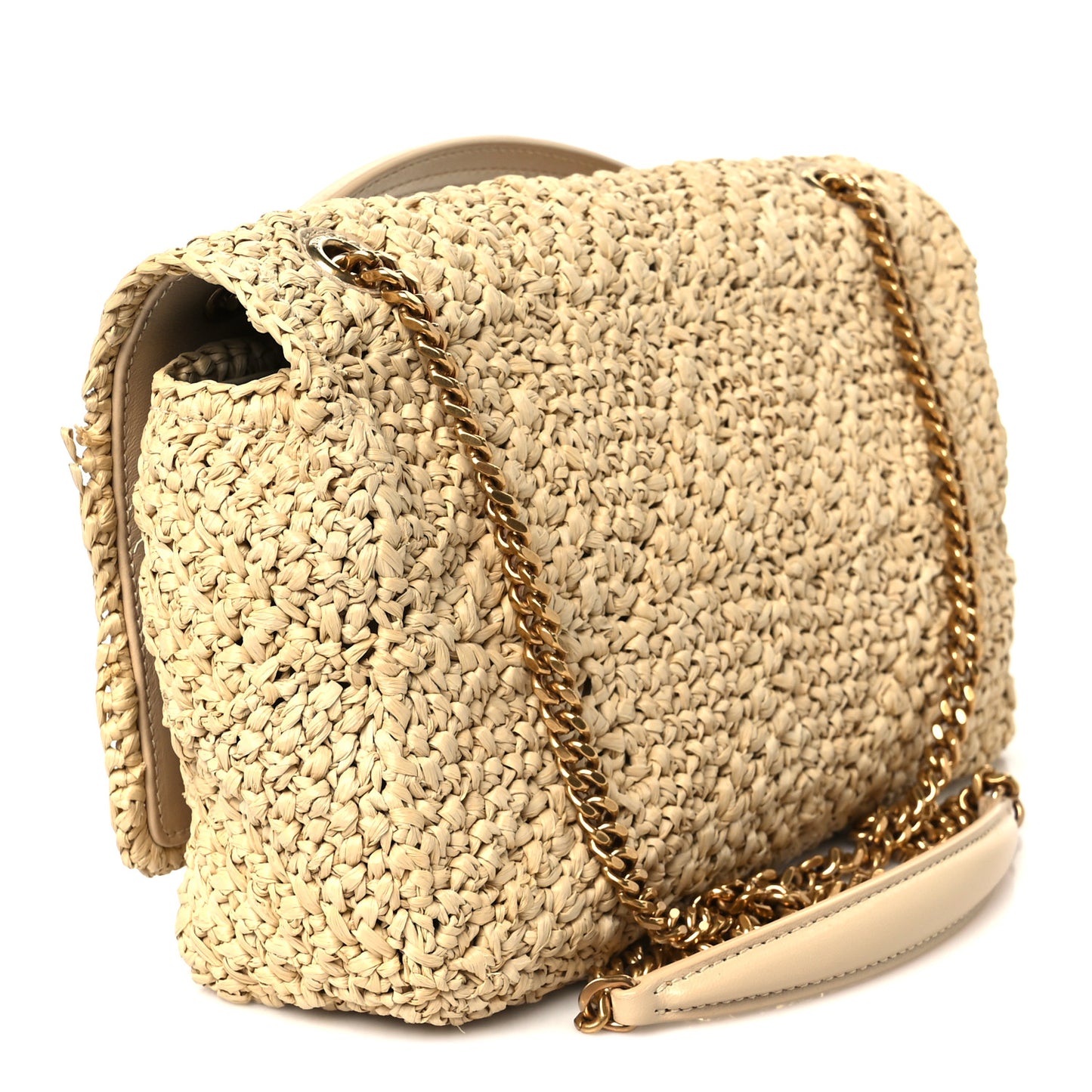 Raffia Monogram Medium Jamie Natural Avorio