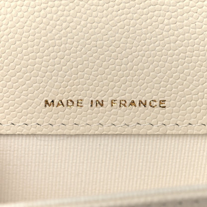 Chanel Caviar Quilted Flap Card Holder Wallet White 6 of 8