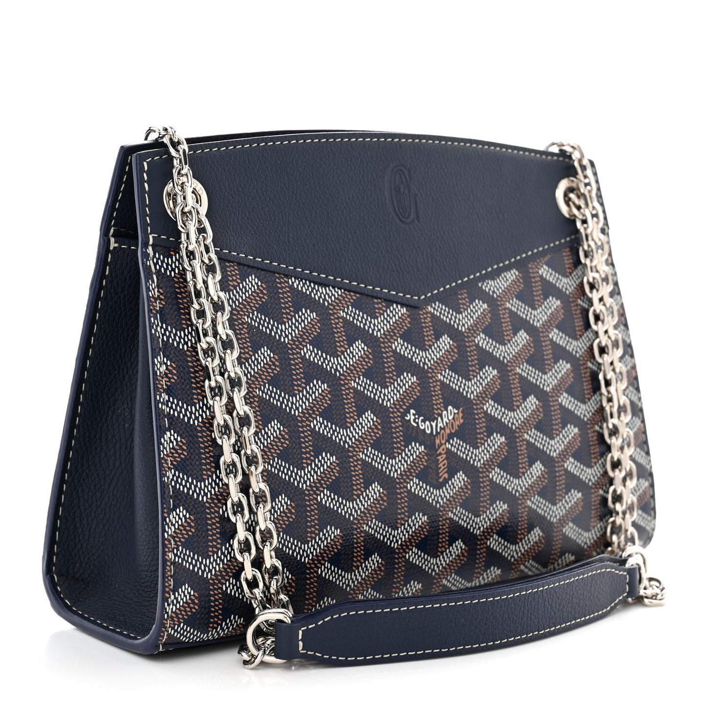 Goyardine Mini Rouette Structure Navy