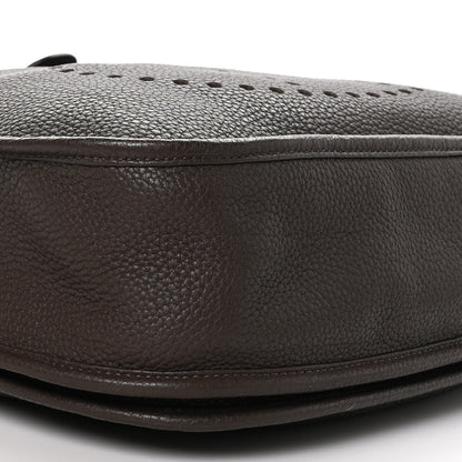 Hermes Taurillon Clemence Evelyne III GM Chocolate 8 of 9