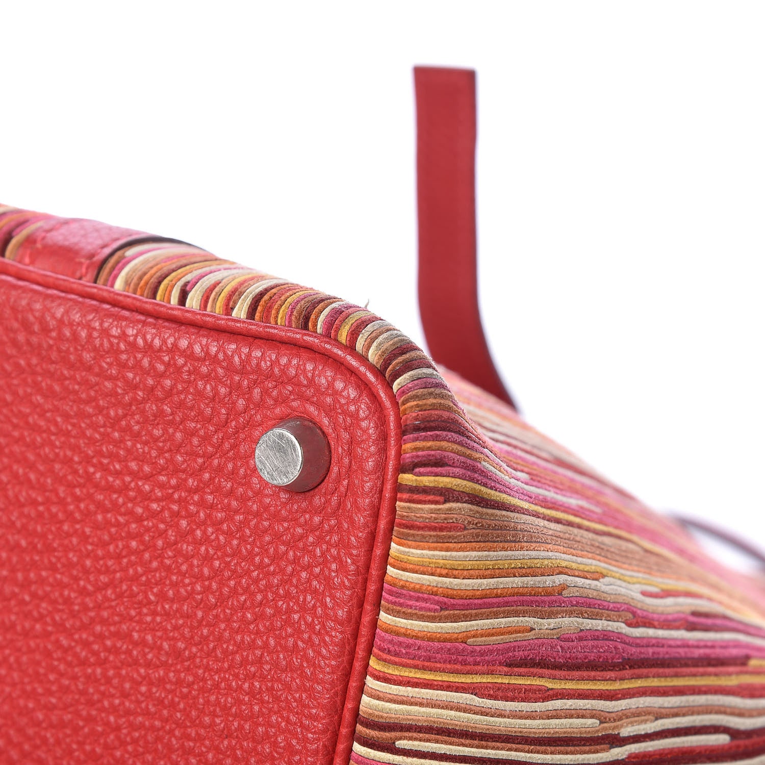 Hermes Taurillon Clemence Vibrato Picotin 18 PM Rouge Casaque 11 of 13