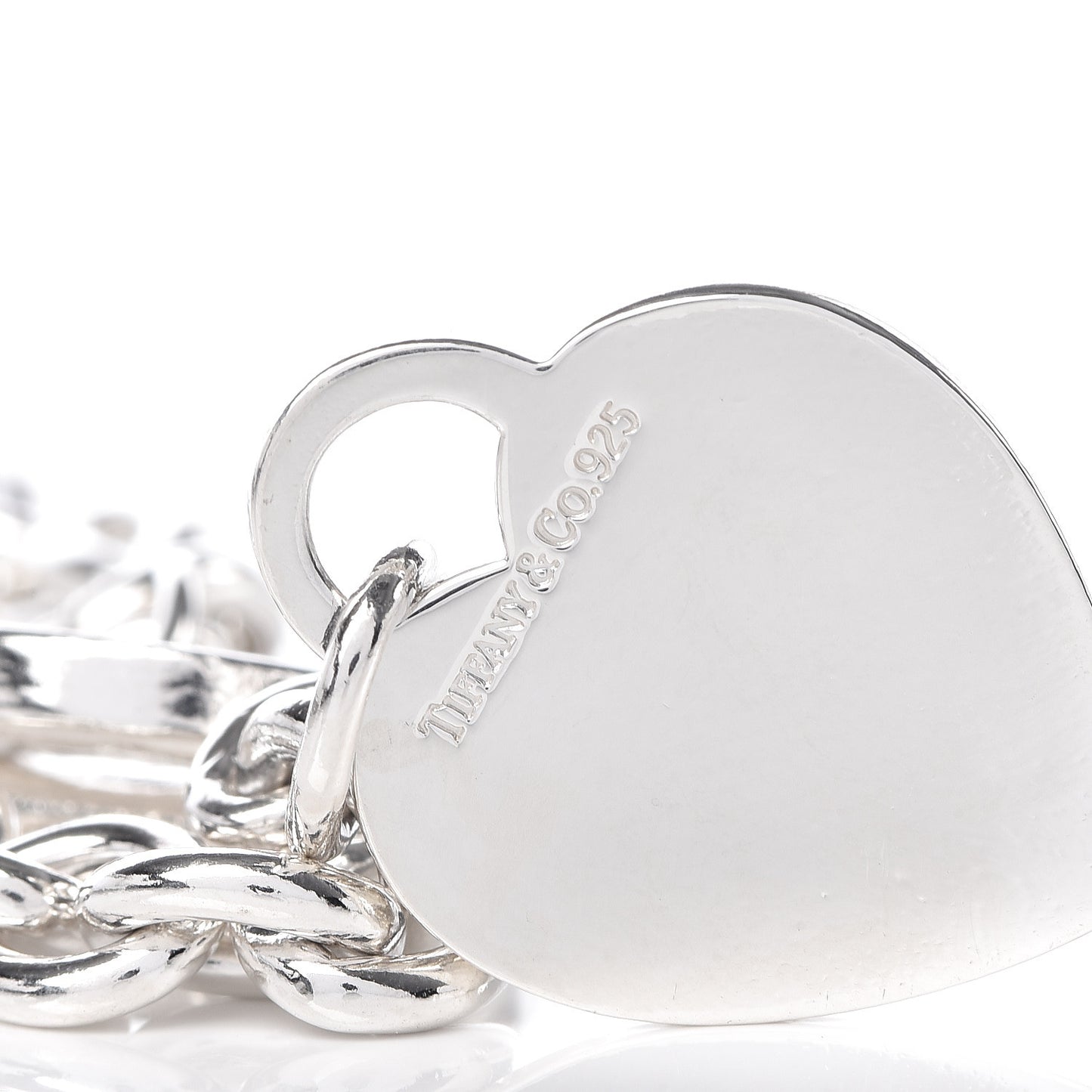 Sterling Silver Heart Tag Toggle Bracelet