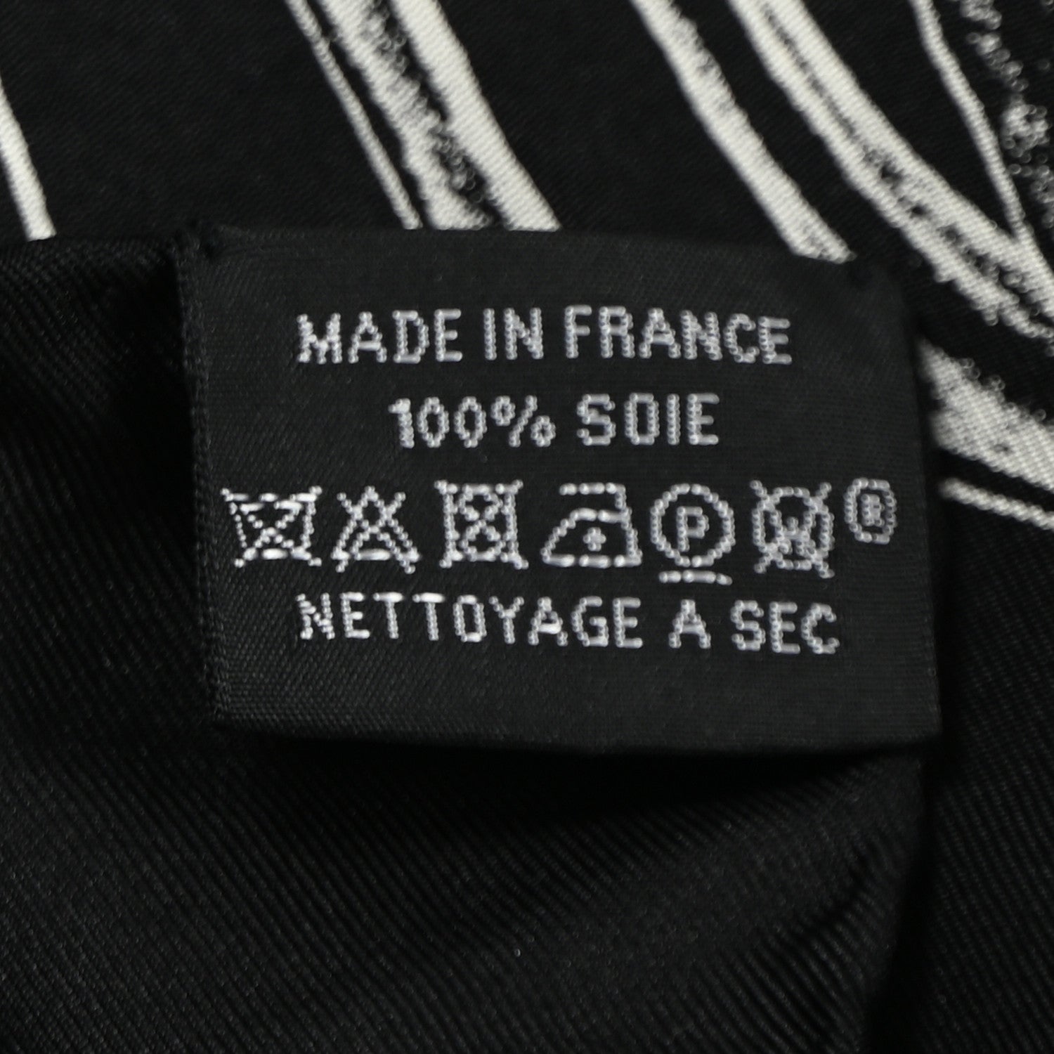 Hermes Silk Projets Carres Scarf 90 Black White 3 of 7