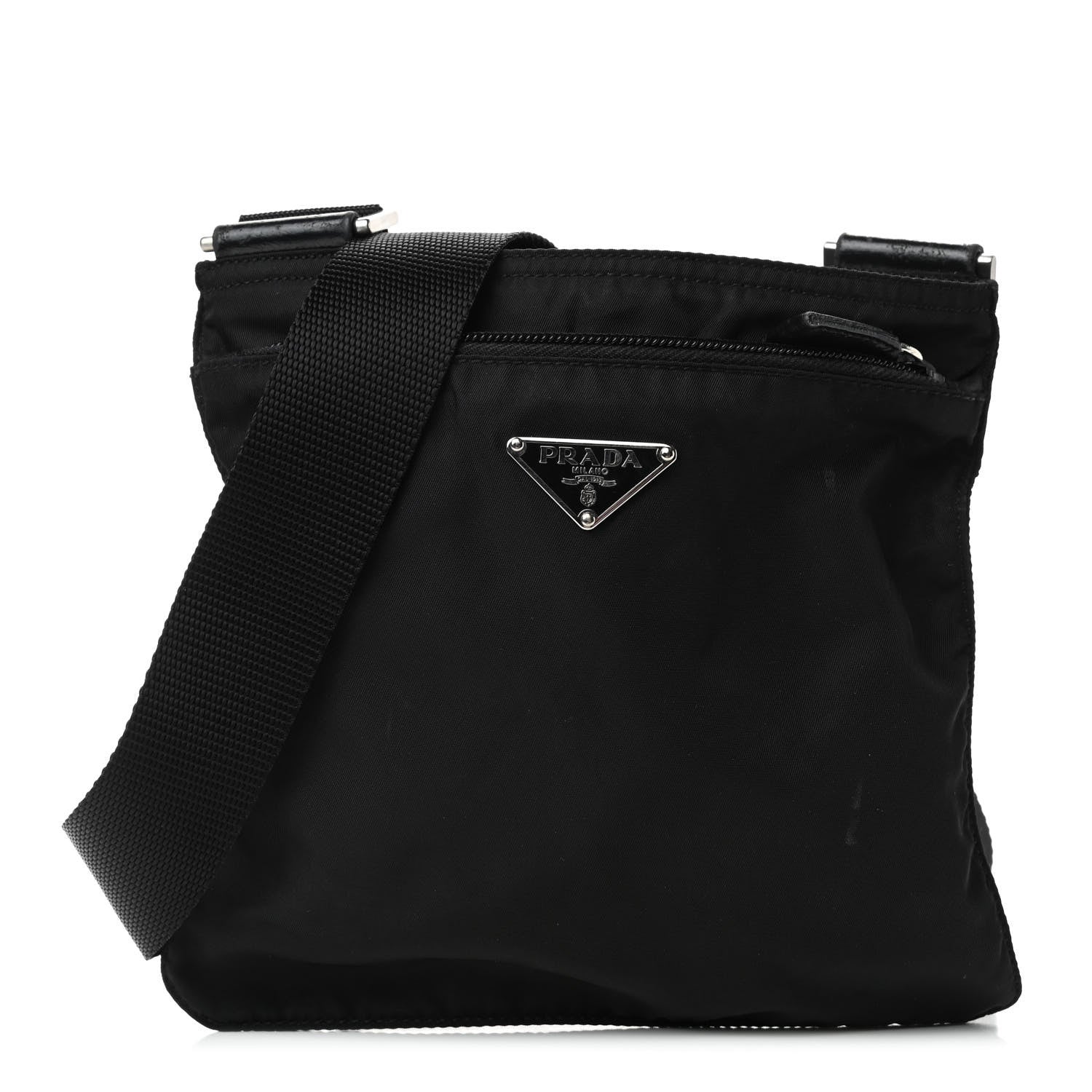 Prada Tessuto Nylon Messenger Bag Black 1 of 5