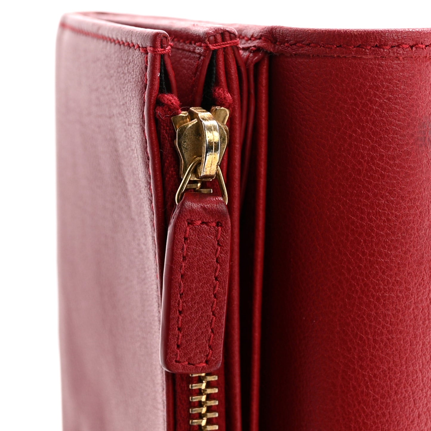 Goatskin Belle De Jour Flap Wallet Rouge Orient