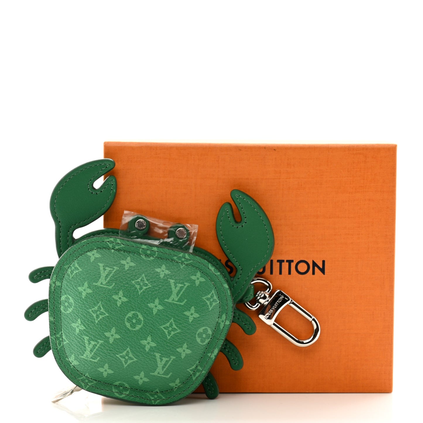 Monogram Crab Bag Charm Green