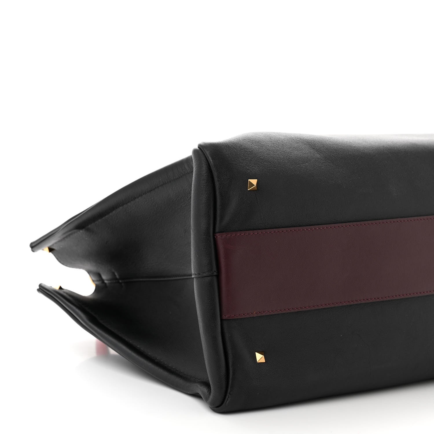 Valentino Garavani Smooth Calfskin Soul Tote Black Red 8 of 10