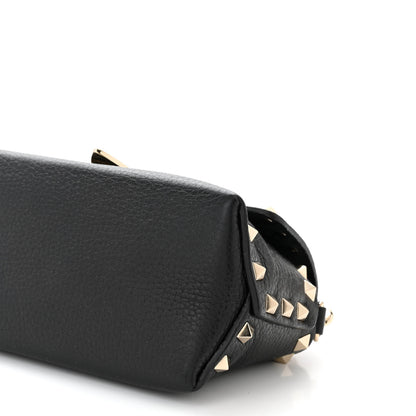 Valentino Garavani Pebbled Calfskin Mini Rockstud Crossbody Bag Black 9 of 9