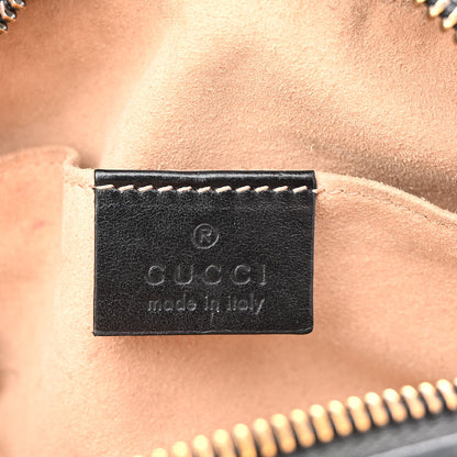 Gucci Calfskin Matelasse Mini GG Marmont Chain Shoulder Bag Black 6 of 14