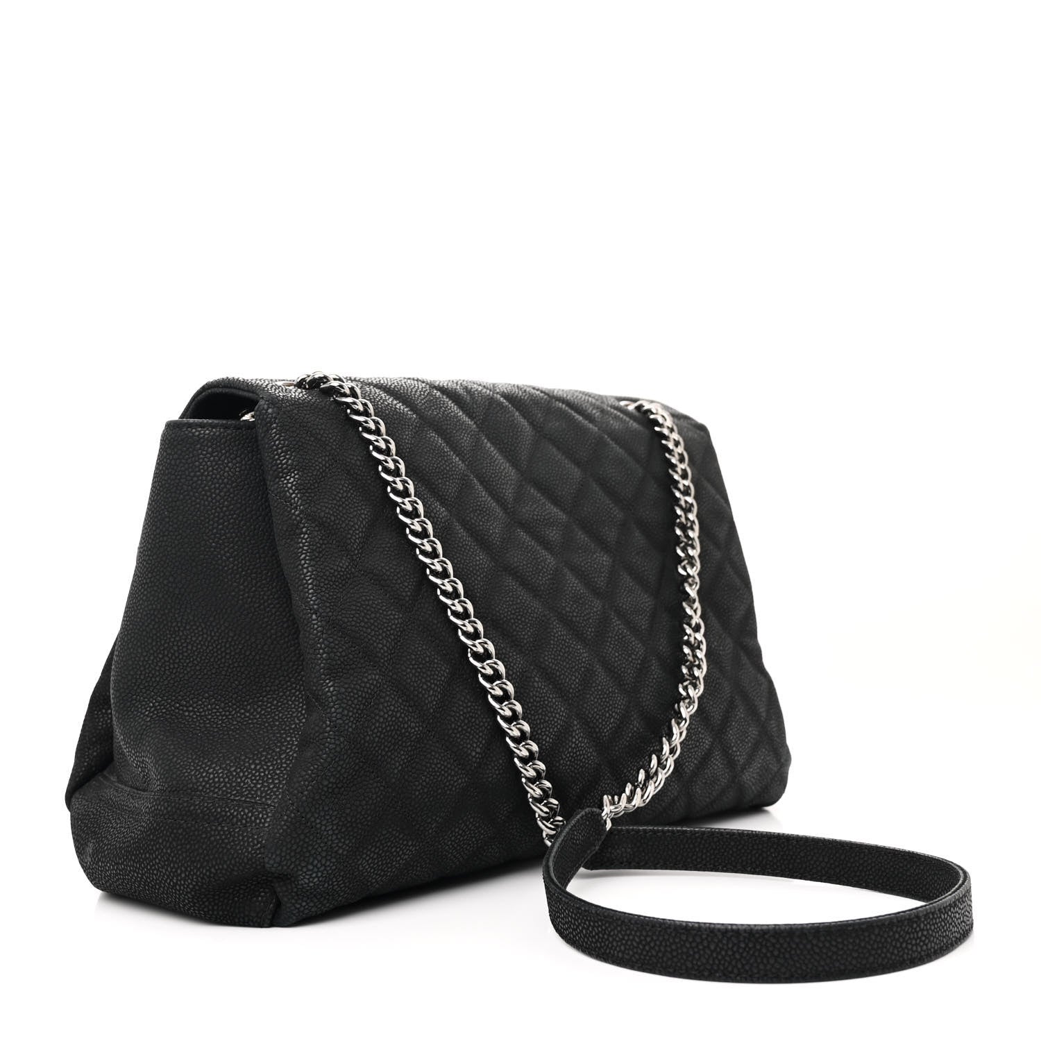 Chanel Iridescent Caviar Medium Lady Pearly Flap Black 3 of 14