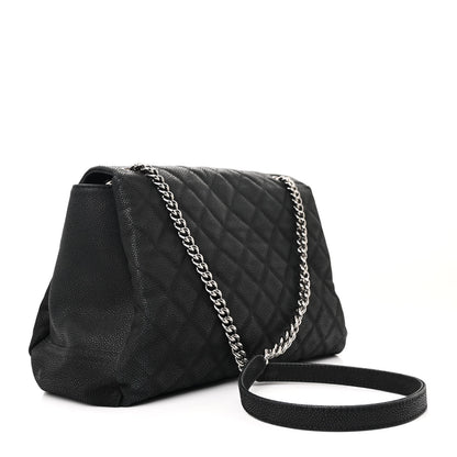Chanel Iridescent Caviar Medium Lady Pearly Flap Black 3 of 14